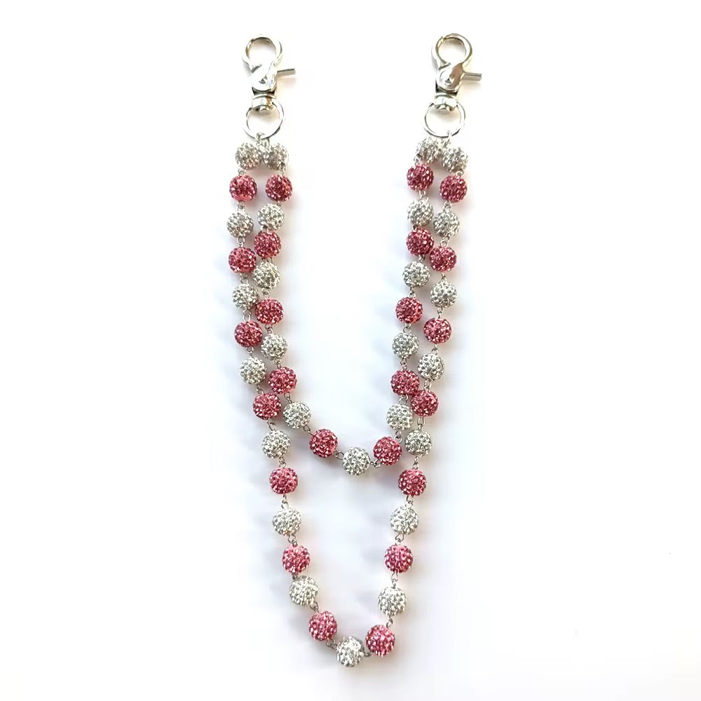 Rhinestone Athlete Beaded Belt Chain